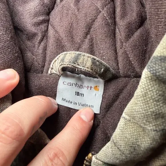 Toddler Camo Carhartt Coat - Picture 3 of 5